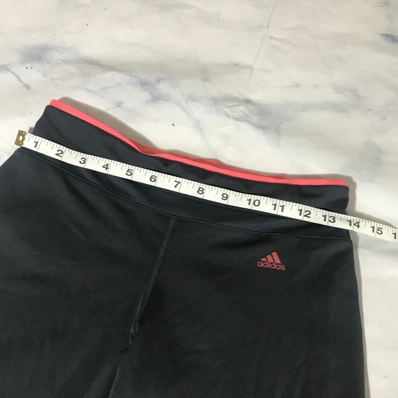 Adidas Grey & Coral Pink Loose Fit Workout Capris - Picture 5 of 9